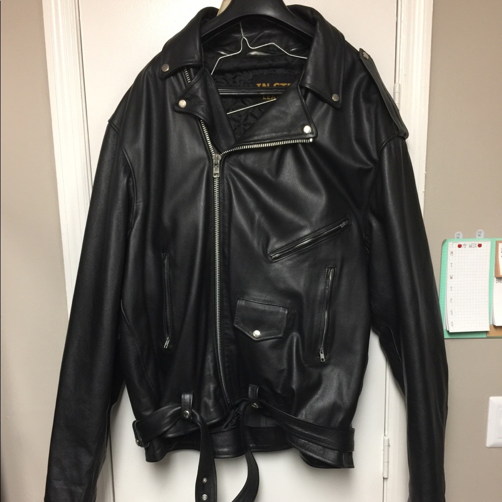 64 BT leather biker jacket